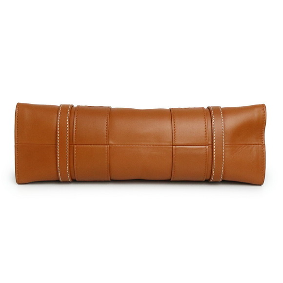 Chloe Woody Medium Tote Bag Calfskin Leather Brown - Picture 7 of 13